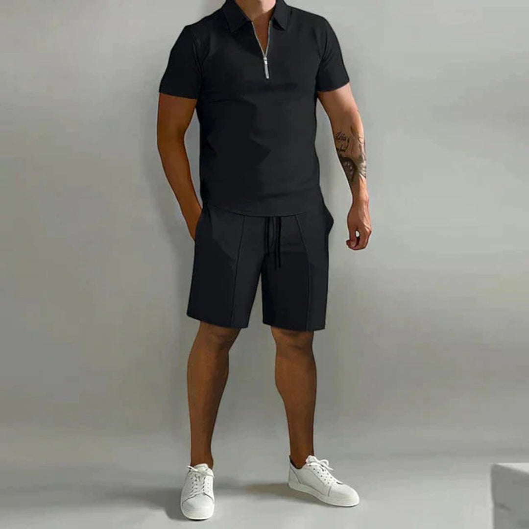 Elegant Polo Shirt and Men's Shorts Set | Summer