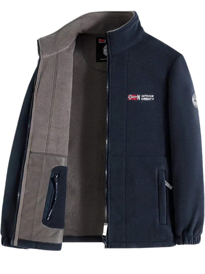 Jachetă din fleece pentru bărbați pentru exterior | Cu guler