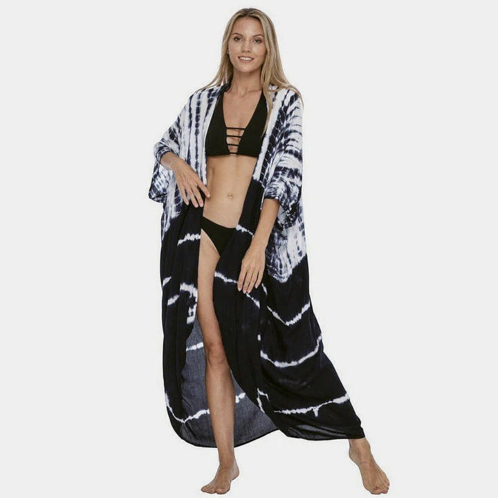 Copri kimono cu imprimeu tie-dye pentru femei
