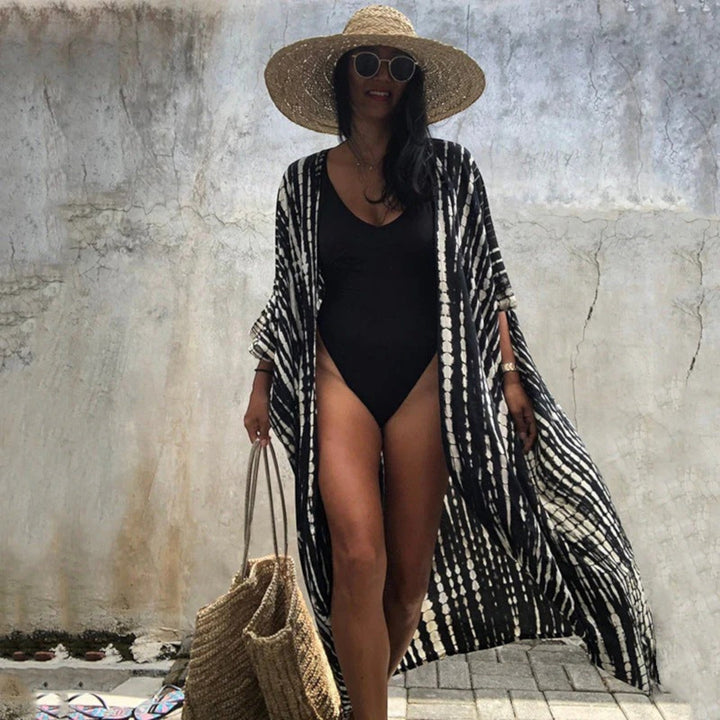 Copri kimono cu imprimeu tie-dye pentru femei