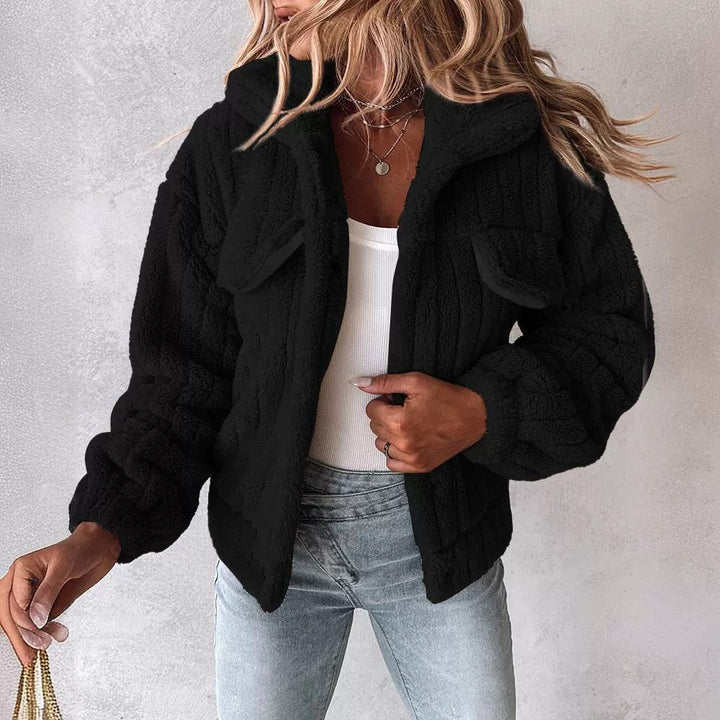 Bianca Teddy Damenjacke – Weiche und Warme Jacke mit Trendigem Casual Design