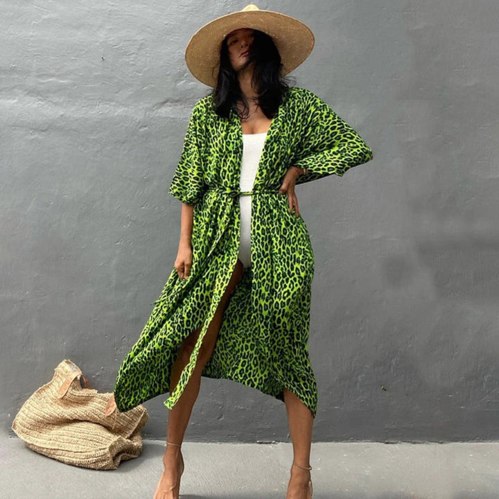 Copri kimono cu imprimeu tie-dye pentru femei