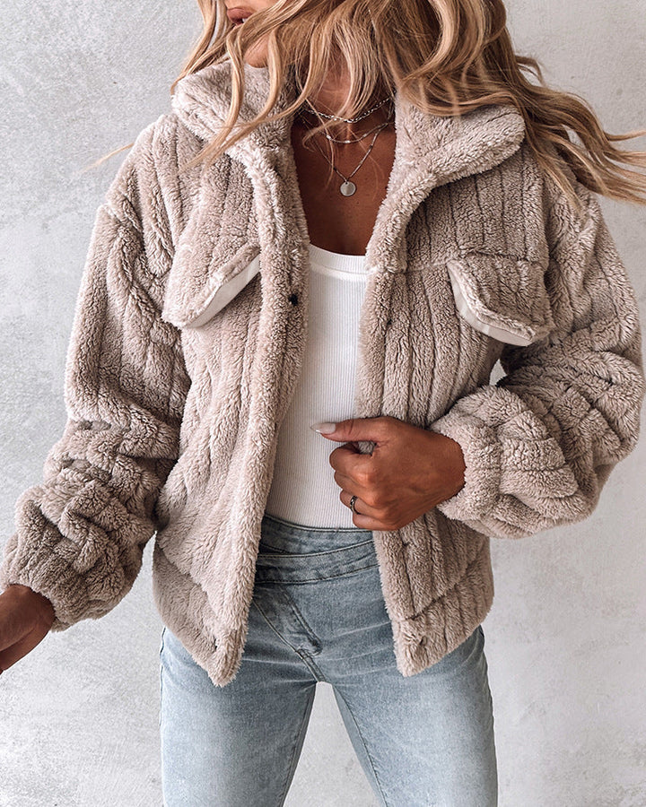 Bianca Teddy Damenjacke – Weiche und Warme Jacke mit Trendigem Casual Design