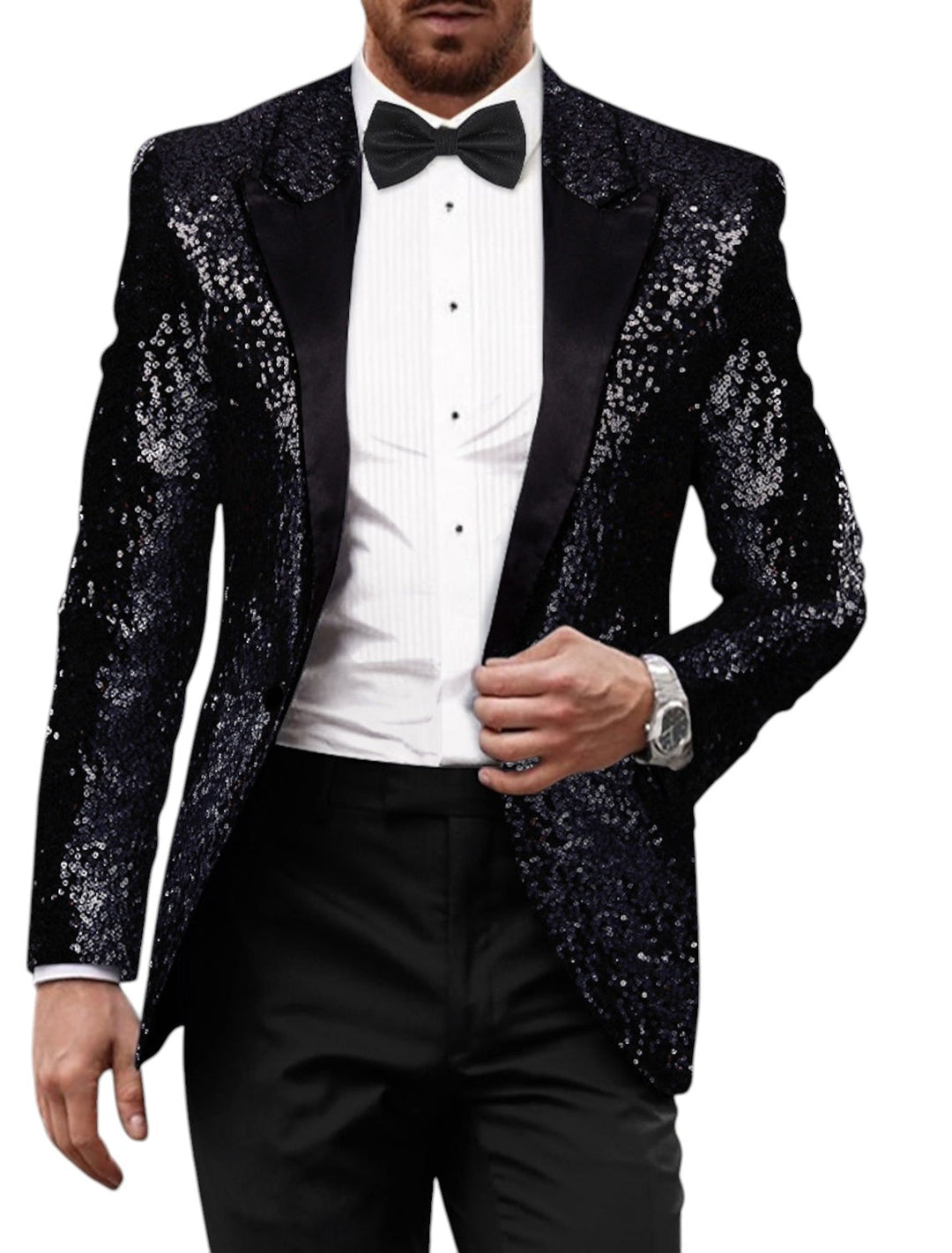 Blazer Retro cu Sclipici pentru Bărbați | Mâneci Lungi