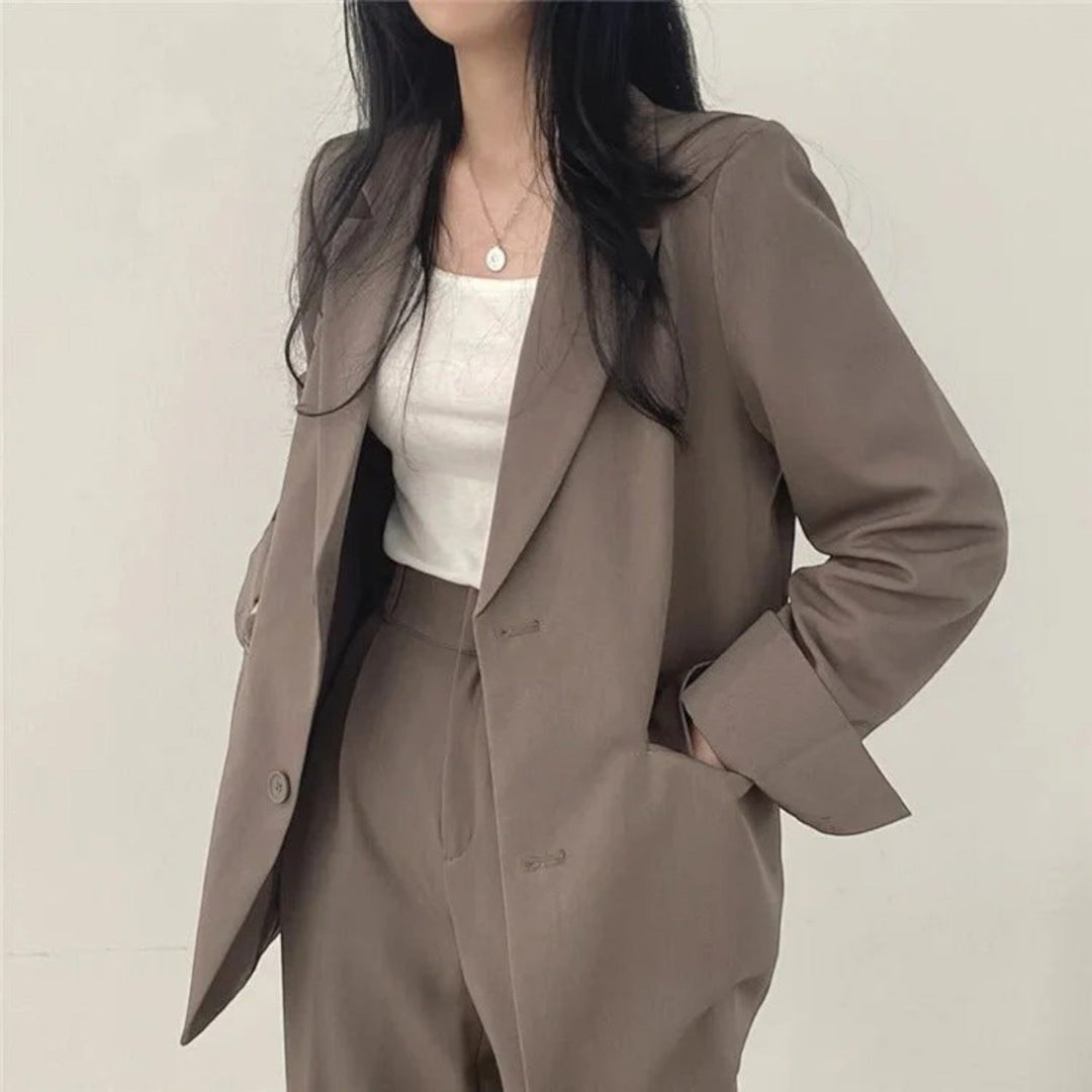 Yasmine | Compleu sacou oversize casual pentru femei