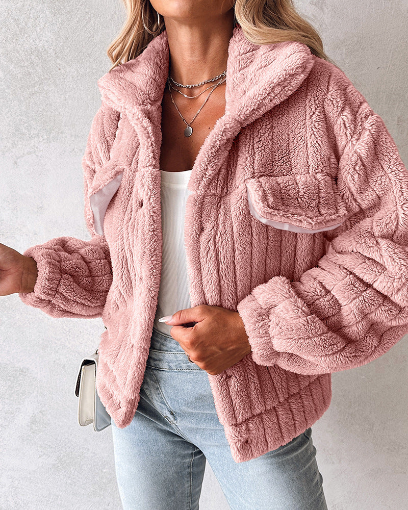 Bianca Teddy Damenjacke – Weiche und Warme Jacke mit Trendigem Casual Design