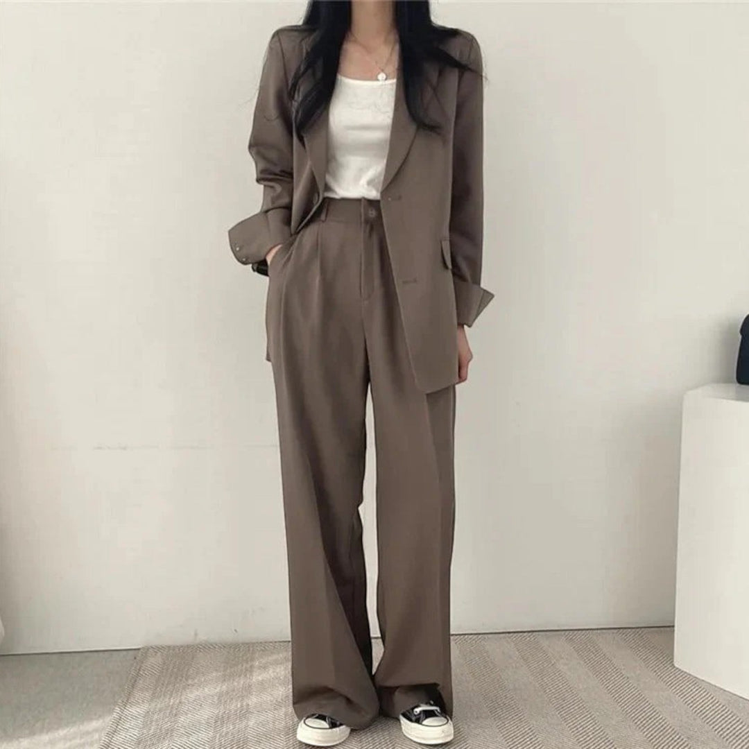 Yasmine | Compleu sacou oversize casual pentru femei