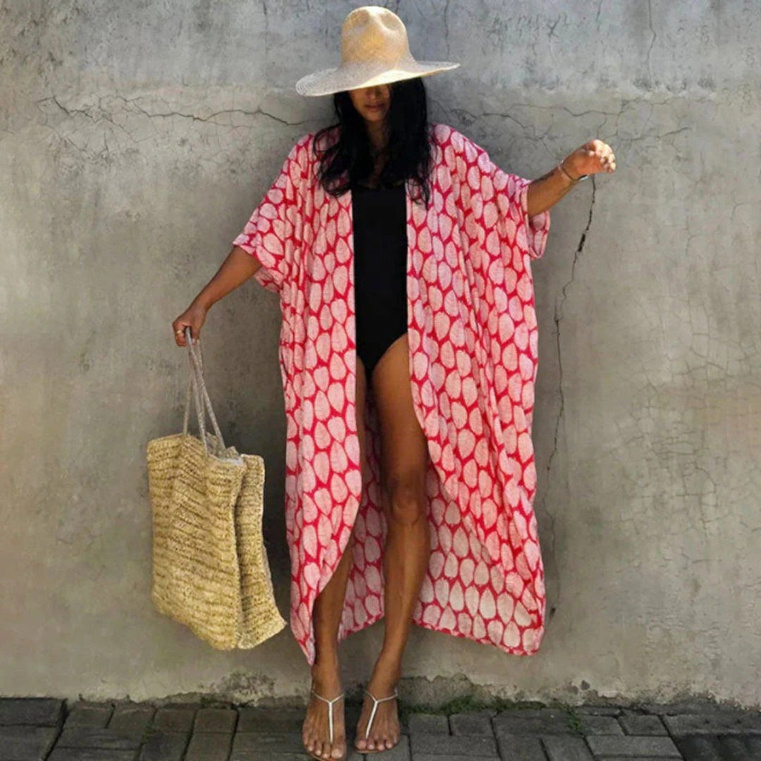 Copri kimono cu imprimeu tie-dye pentru femei