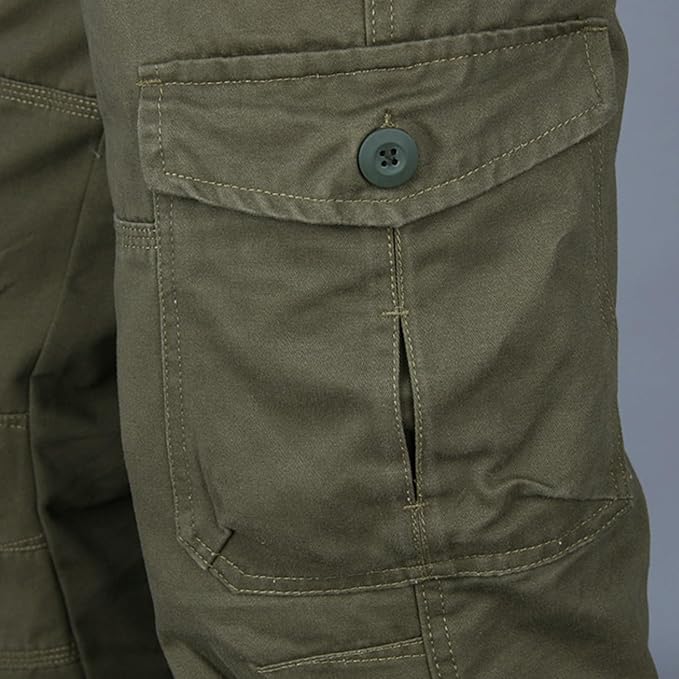Pantaloni cargo drepți pentru bărbați | Cu buzunare