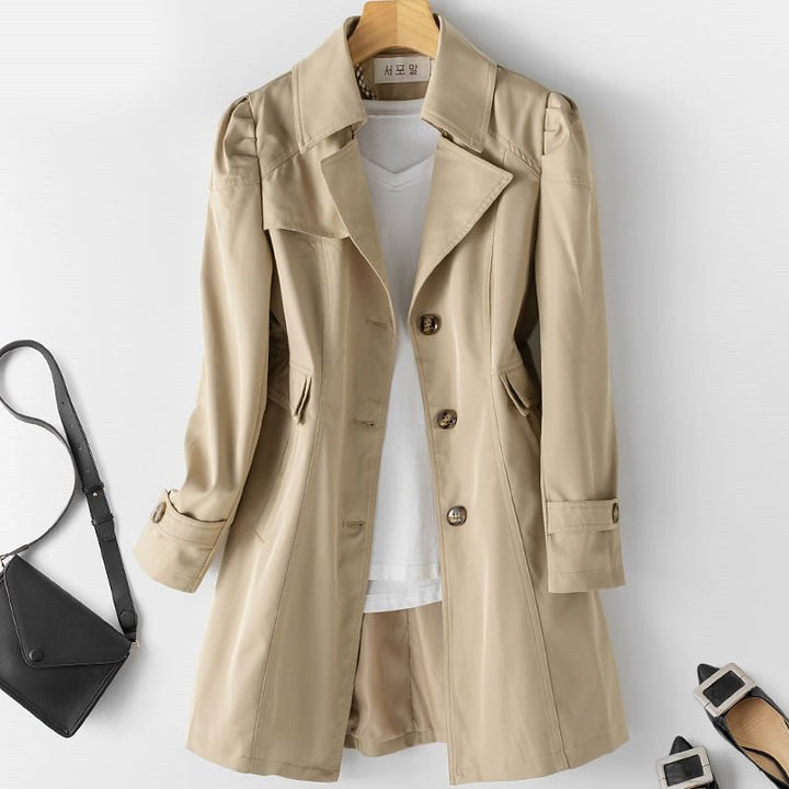 Women's Winter Trench Coat | With Buttons