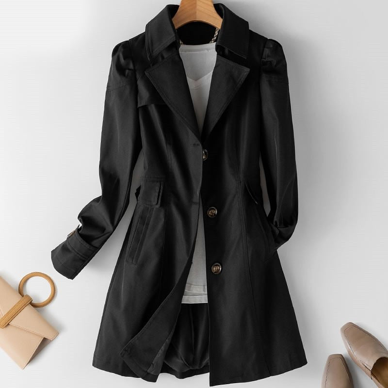 Women's Winter Trench Coat | With Buttons