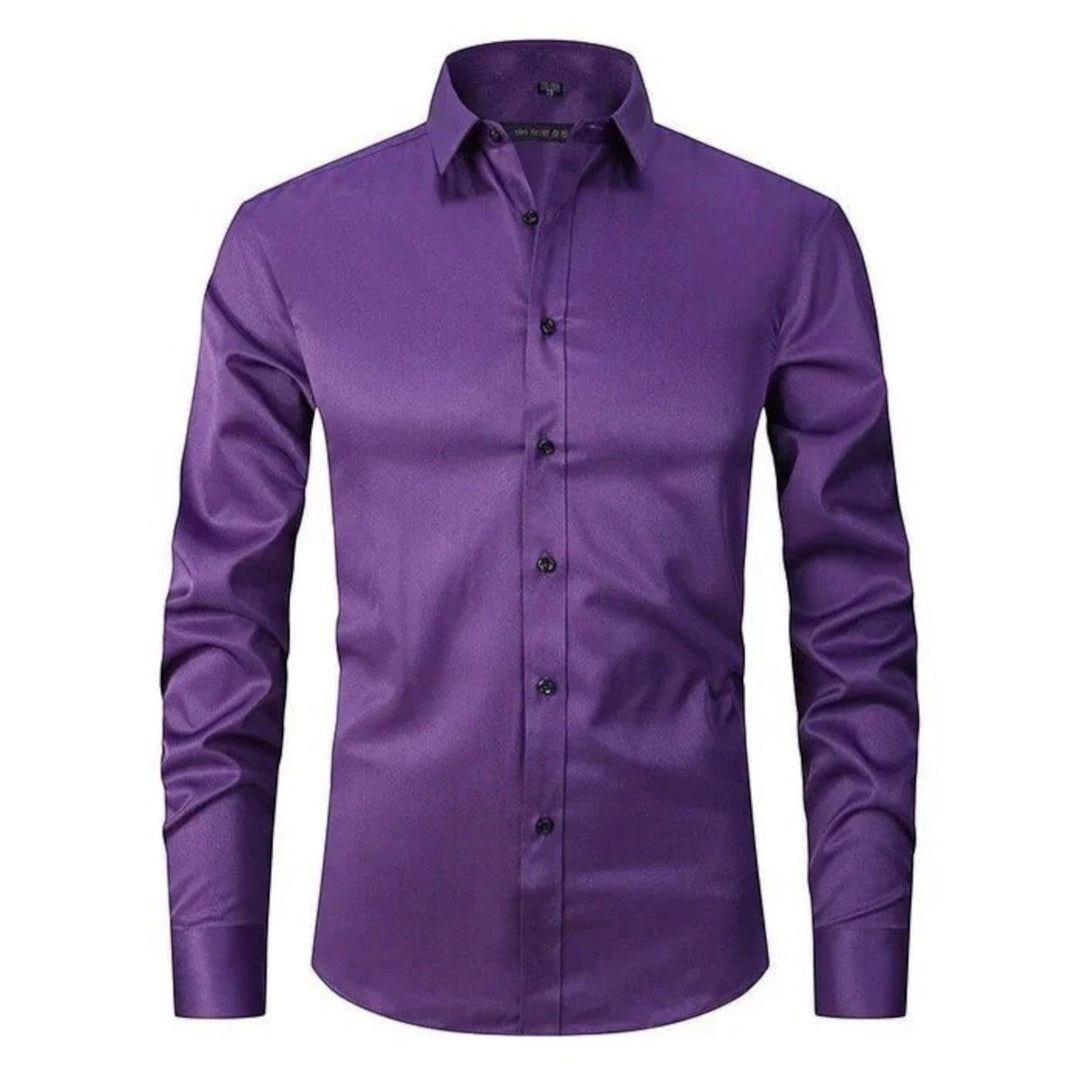 Cămașă bărbați cu mâneci lungi elastică | Casual