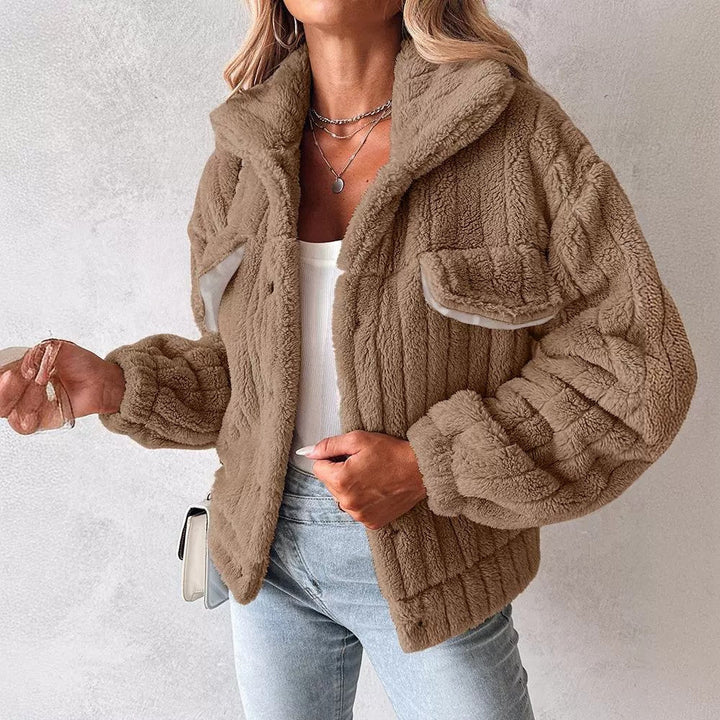Bianca Teddy Damenjacke – Weiche und Warme Jacke mit Trendigem Casual Design