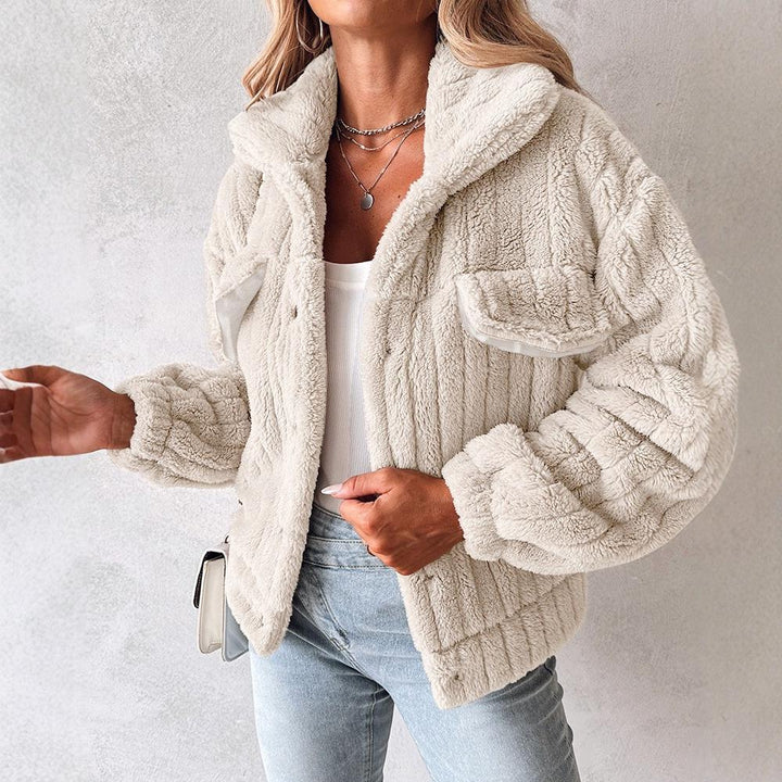 Bianca Teddy Damenjacke – Weiche und Warme Jacke mit Trendigem Casual Design