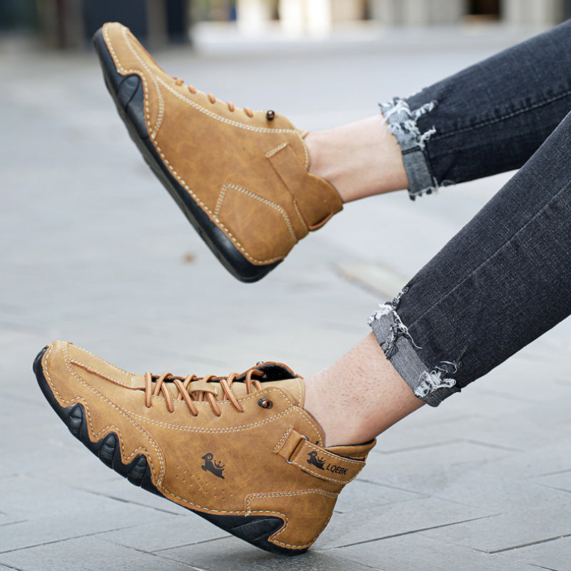 Pantofi din piele barefoot unisex | Cu șireturi