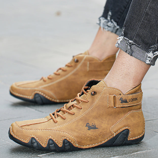 Pantofi din piele barefoot unisex | Cu șireturi