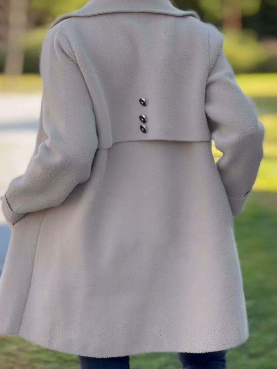 Harper Cappotto Donna Elegante – Giacca Classica in Misto Lana con Chiusura a Bottoni