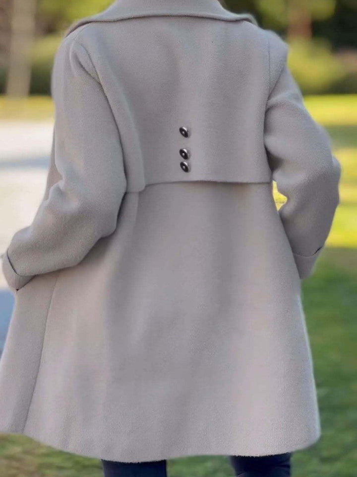 Harper Cappotto Donna Elegante – Giacca Classica in Misto Lana con Chiusura a Bottoni