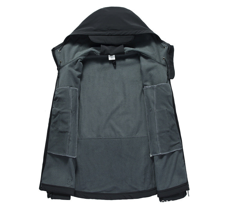 Darius Giacca Militare Uomo – Nepromokavá a Větruodolná Softshell Bunda s Taktickou Kapucí