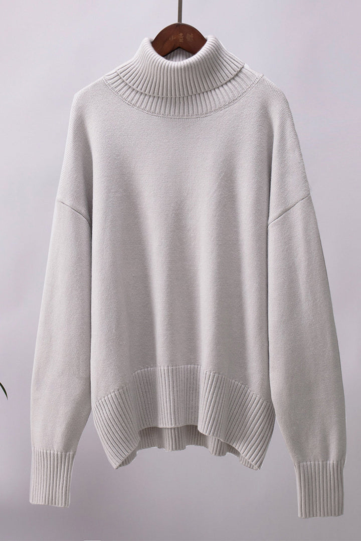 Marian Maglione Donna Oversize a Collo Alto – Pullover Invernale Morbido Vestibilità Relax