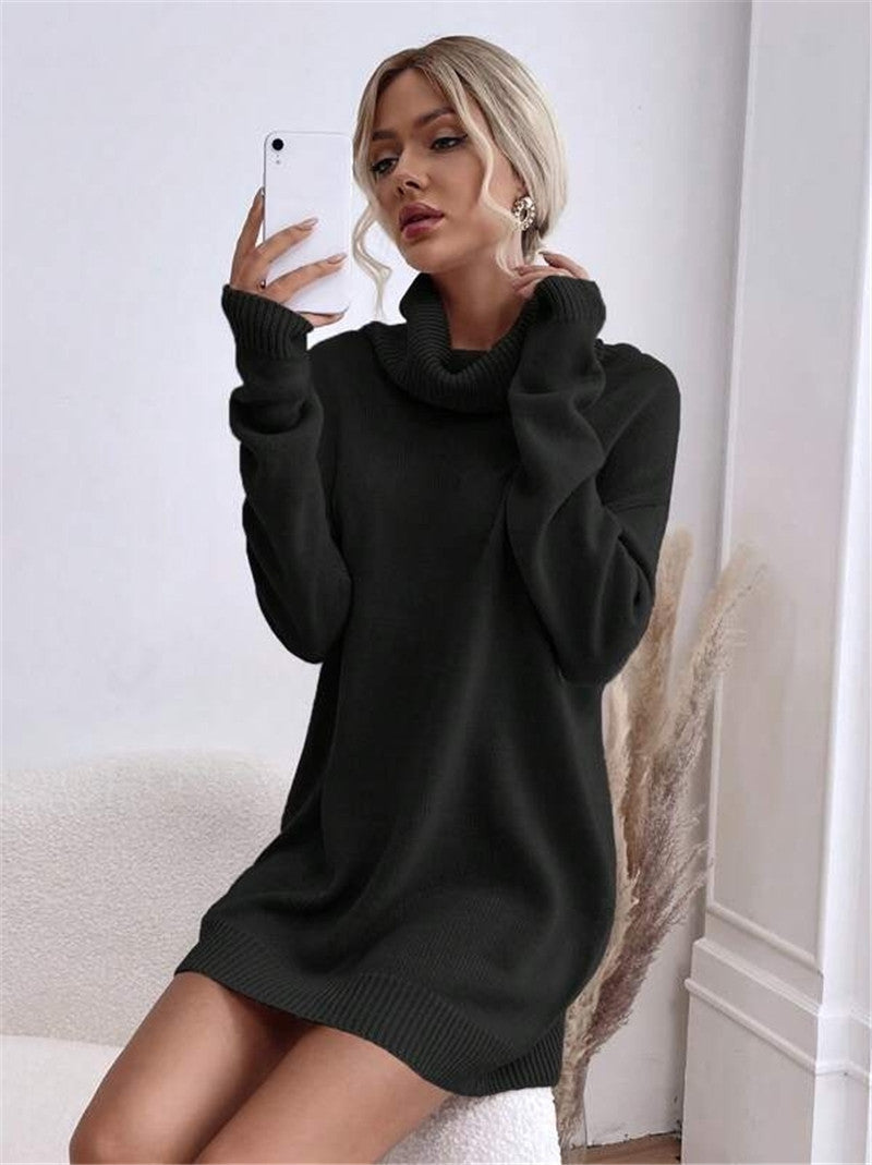 Joan Abito Maglione Donna – Vestito in Maglia Calda con Collo Alto e Vestibilità Morbida