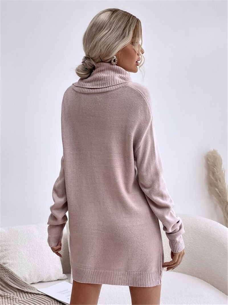 Joan Abito Maglione Donna – Vestito in Maglia Calda con Collo Alto e Vestibilità Morbida
