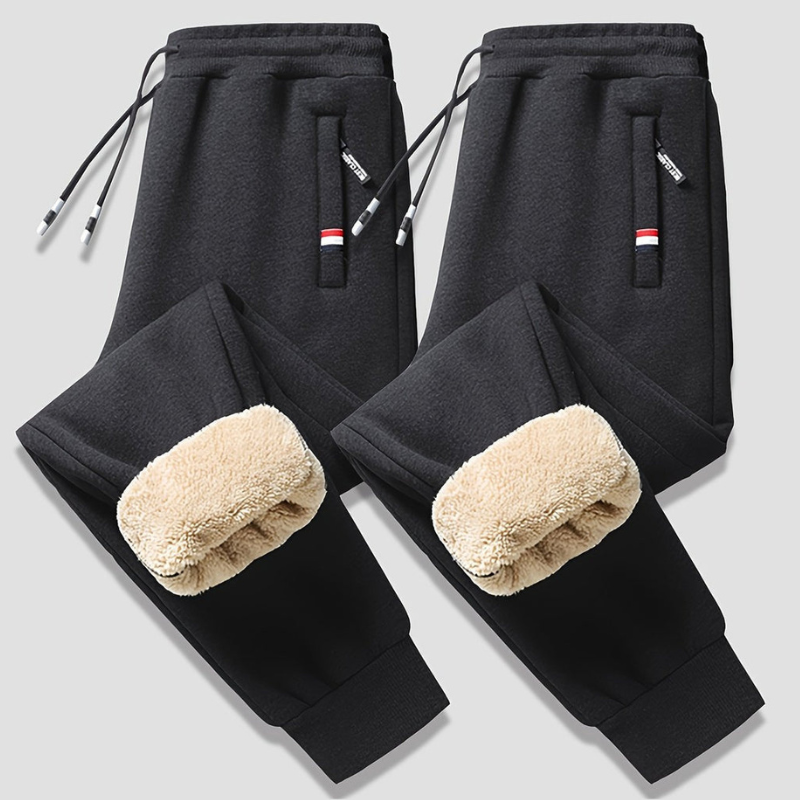 Mason Pantaloni de Iarnă pentru Bărbați Termici 2-Pack – Căptușeală Caldă și Croială Reglabilă