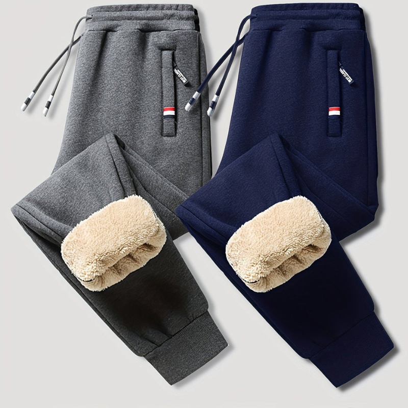 Mason Pantaloni de Iarnă pentru Bărbați Termici 2-Pack – Căptușeală Caldă și Croială Reglabilă