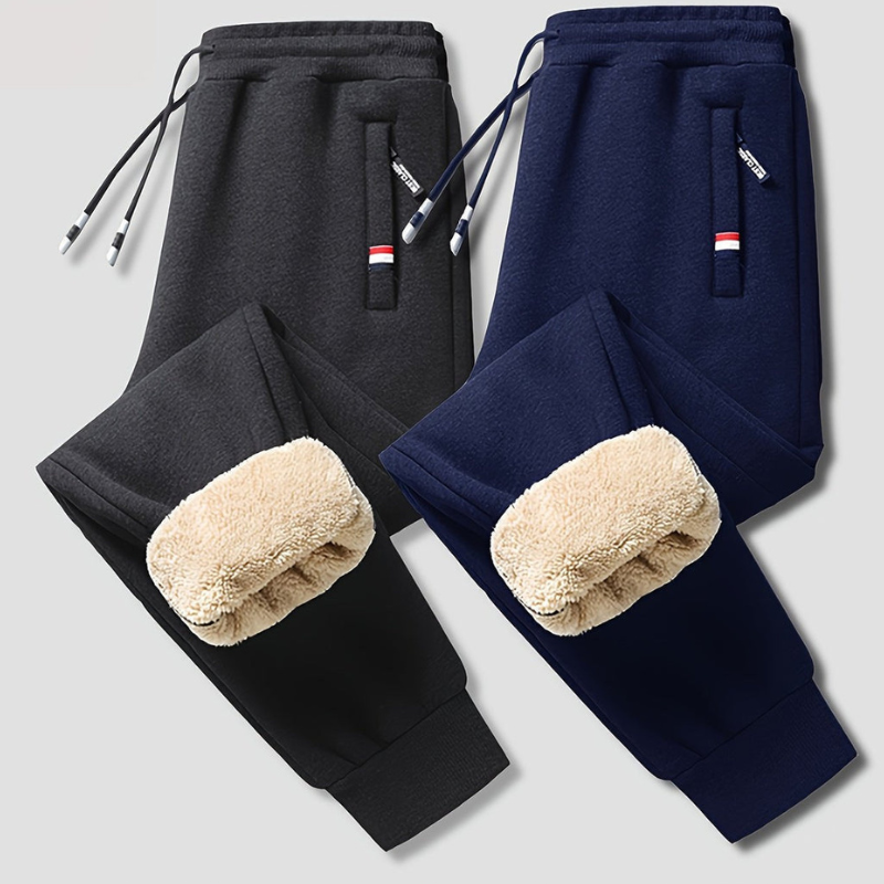 Mason Pantaloni de Iarnă pentru Bărbați Termici 2-Pack – Căptușeală Caldă și Croială Reglabilă