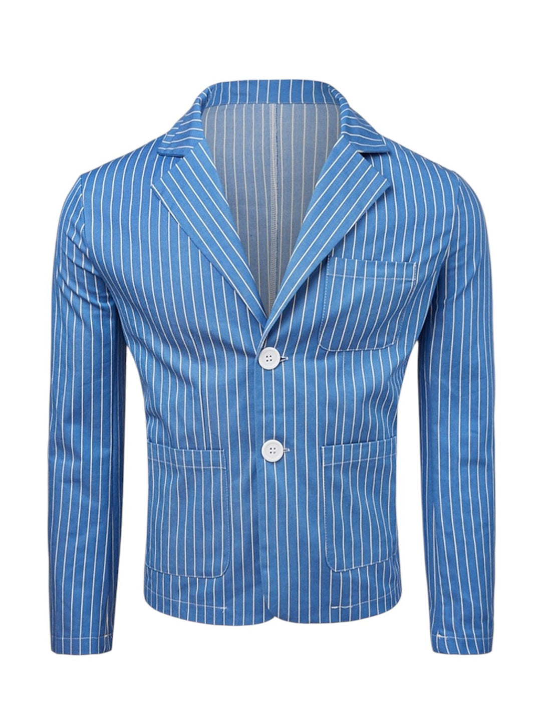 Men's Summer Striped Blazer | Royal Blue