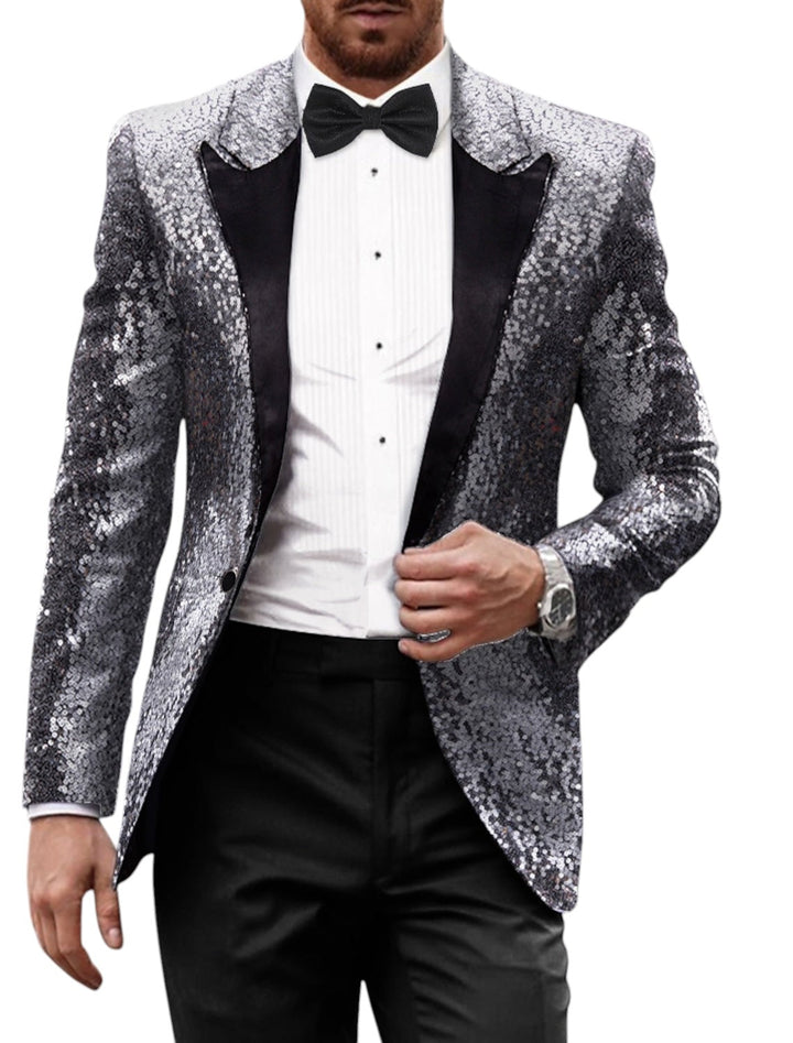 Blazer Retro cu Sclipici pentru Bărbați | Mâneci Lungi
