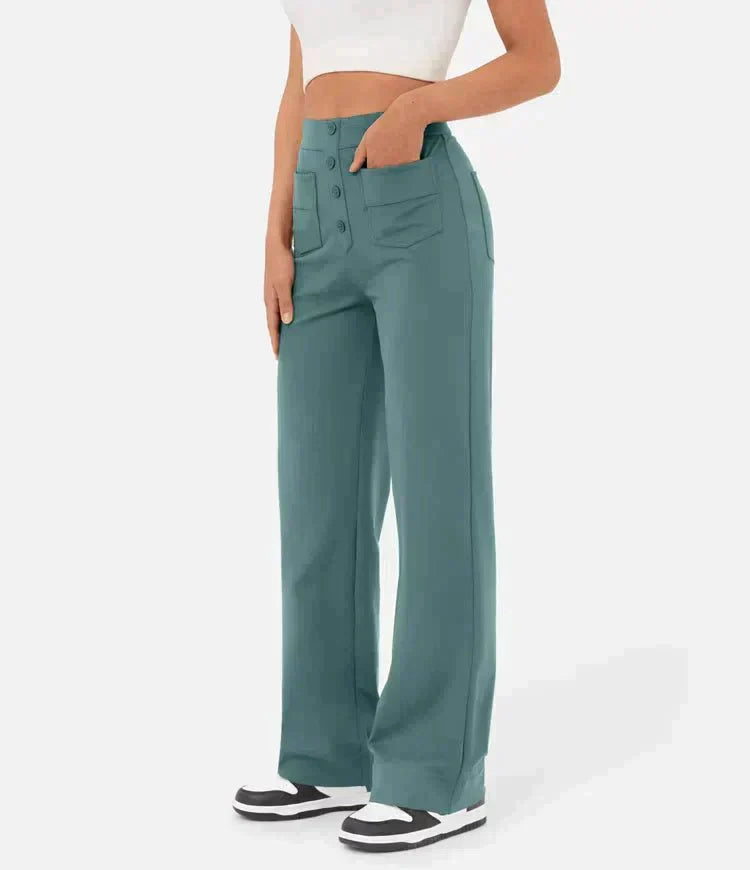 Pantaloni elastici pentru femei | Talie înaltă