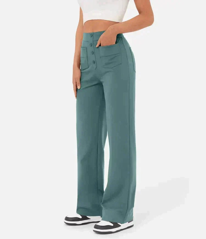 Pantaloni elastici pentru femei | Talie înaltă