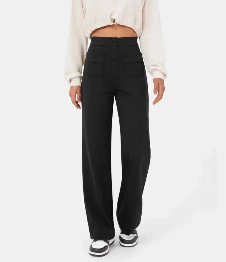 Pantaloni elastici pentru femei | Talie înaltă