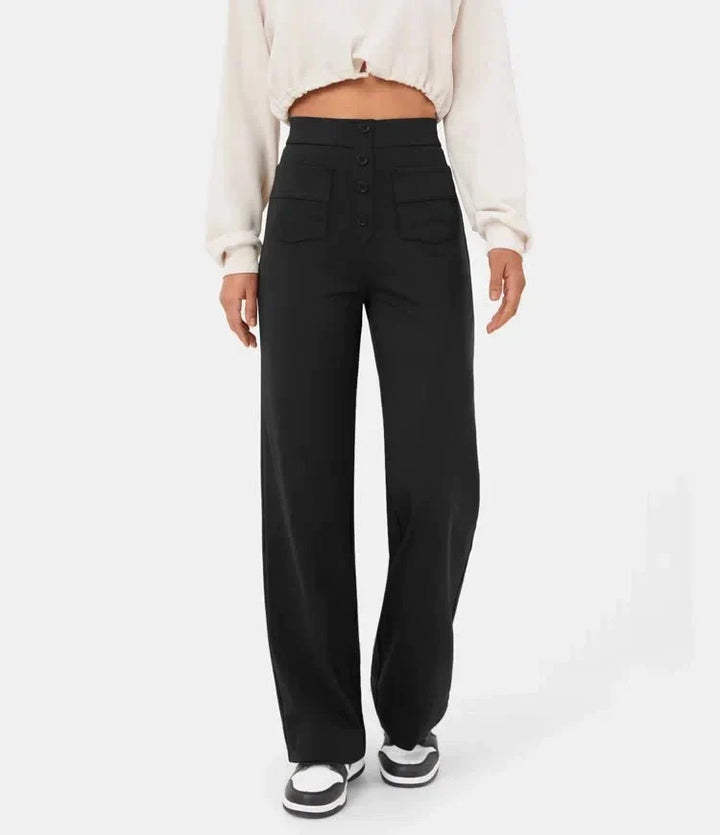 Pantaloni elastici pentru femei | Talie înaltă