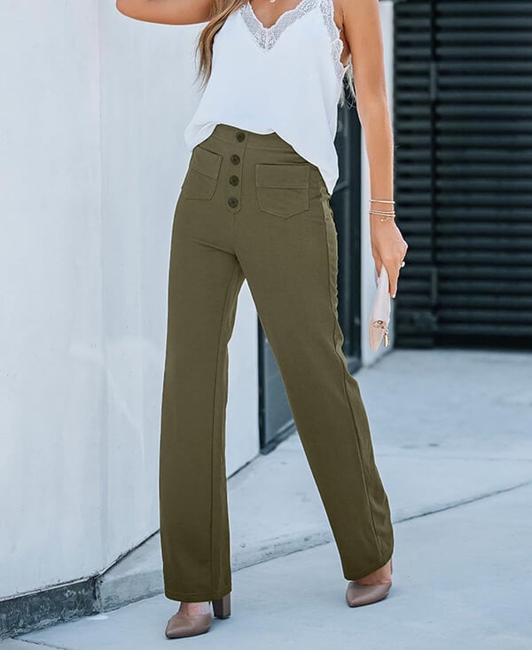 Pantaloni elastici pentru femei | Talie înaltă