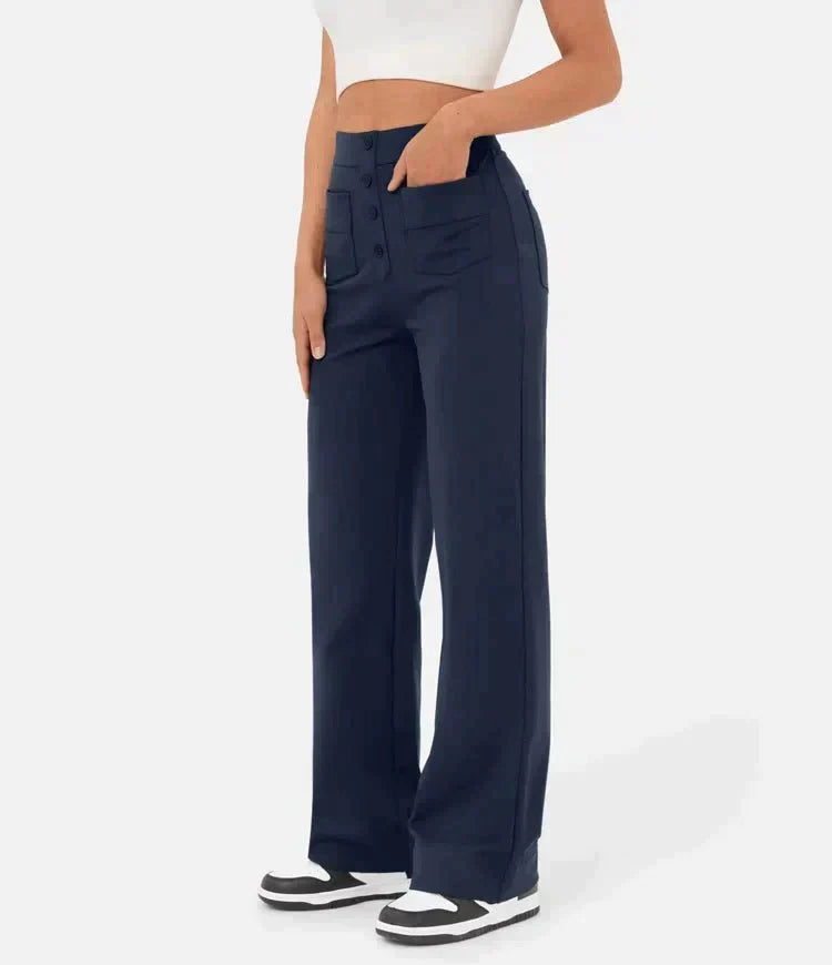 Pantaloni elastici pentru femei | Talie înaltă