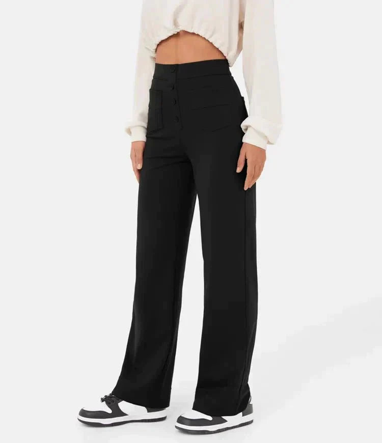 Pantaloni elastici pentru femei | Talie înaltă