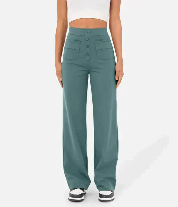 Pantaloni elastici pentru femei | Talie înaltă