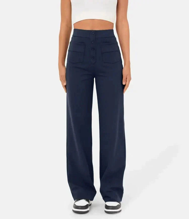 Pantaloni elastici pentru femei | Talie înaltă