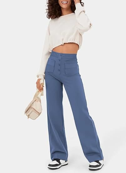 Pantaloni elastici pentru femei | Talie înaltă