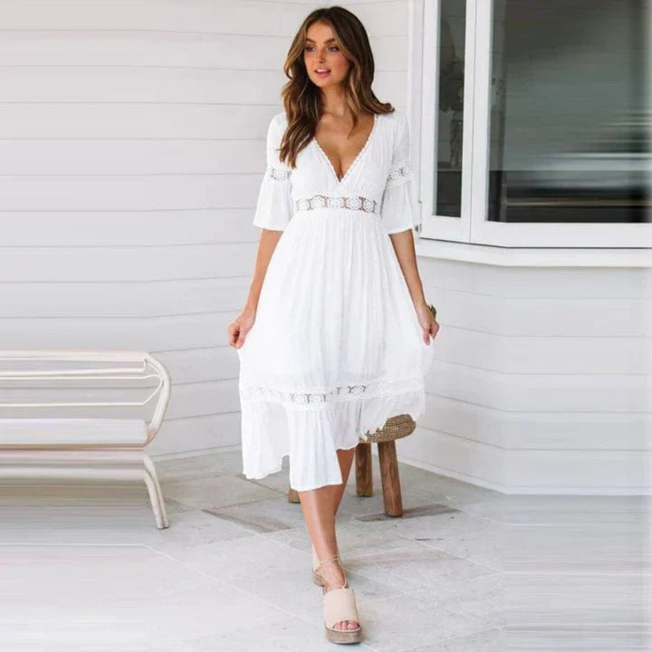 Suzanne | Rochie de vară boemă pentru femei | Midi