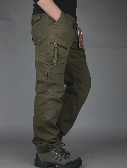 Pantaloni cargo drepți pentru bărbați | Cu buzunare