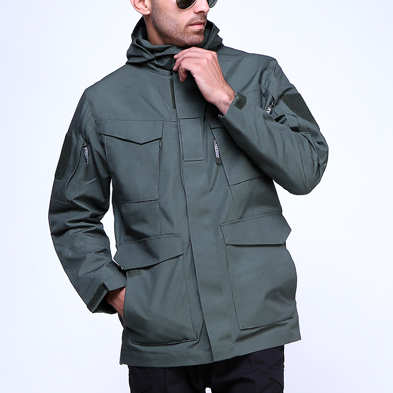 Tarek Giacca Invernale Tattica da Uomo – Giacca Outdoor Impermeabile e Antivento con Cappuccio
