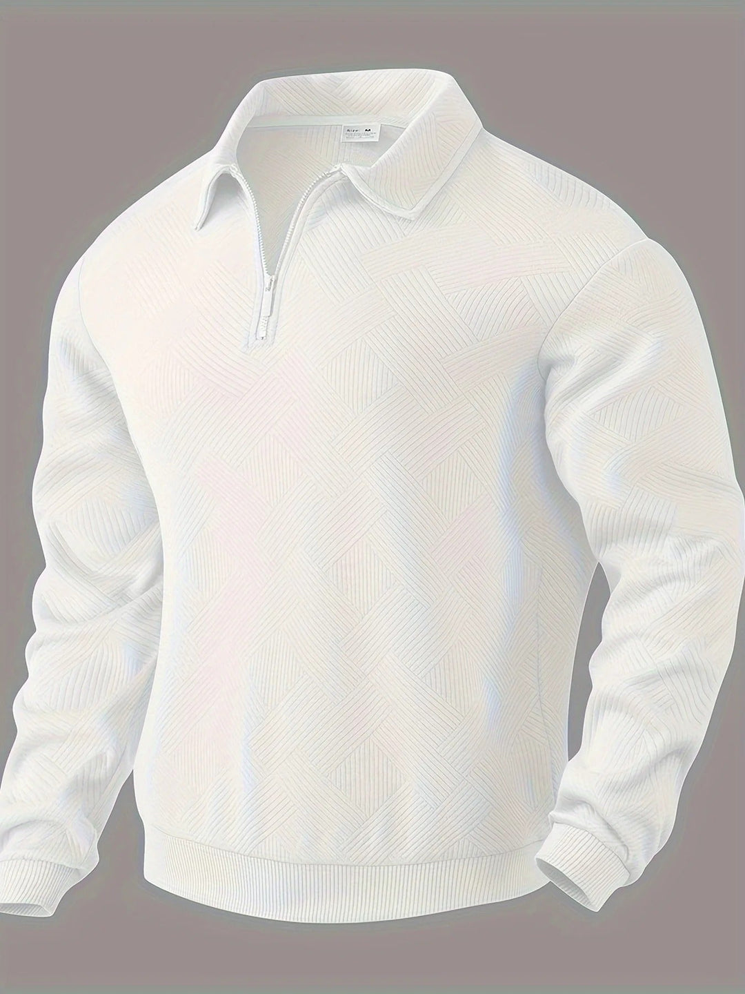 Mark Maglione Uomo Half Zip – Pulover modern cu model geometric și guler clasic