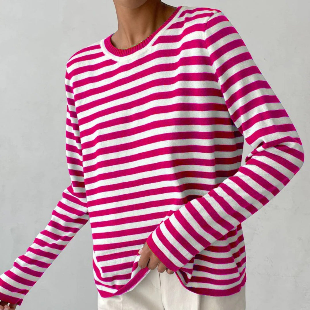 Aurora | Tricou clasic cu dungi și mâneci lungi pentru femei