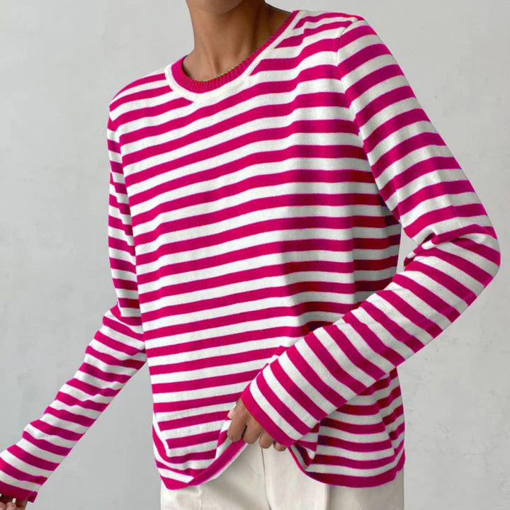 Aurora | Tricou clasic cu dungi și mâneci lungi pentru femei