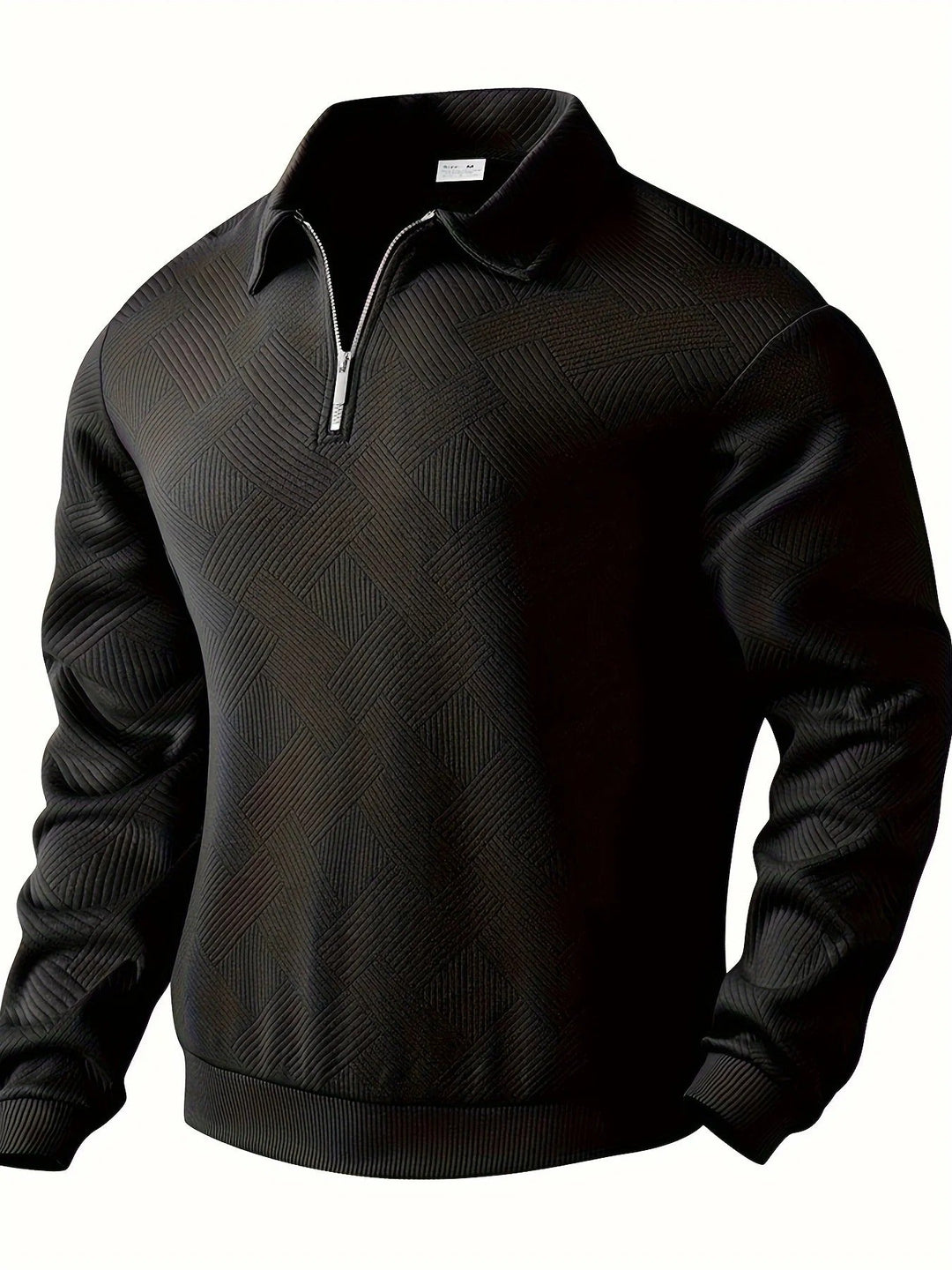 Mark Maglione Uomo Half Zip – Pulover modern cu model geometric și guler clasic