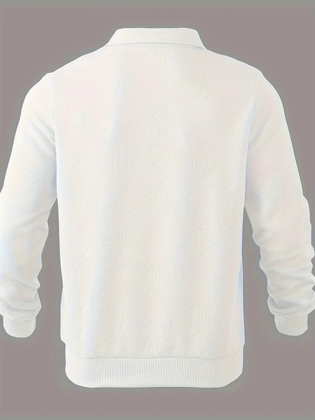 Mark Maglione Uomo Half Zip – Pulover modern cu model geometric și guler clasic