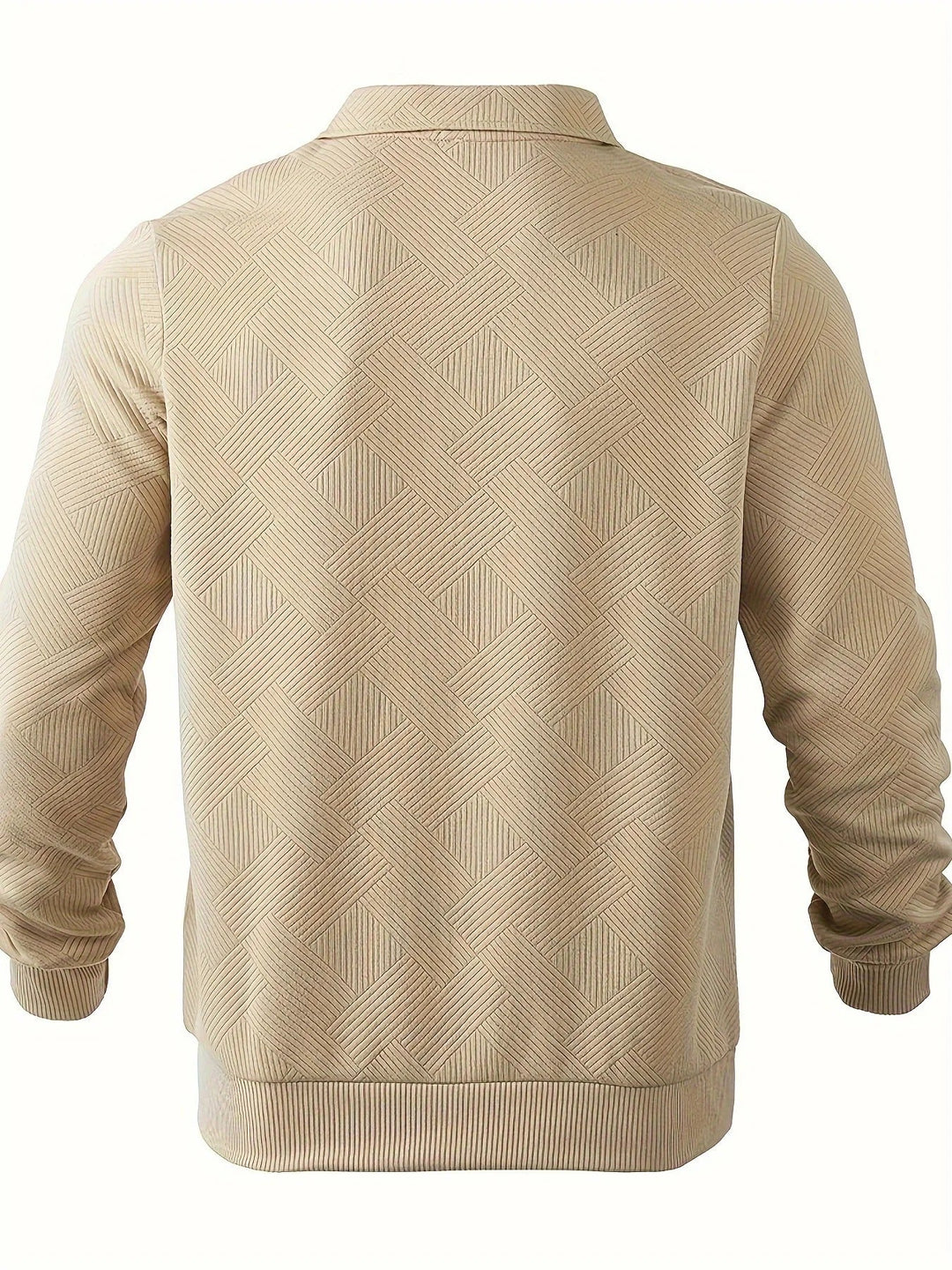 Mark Maglione Uomo Half Zip – Pulover modern cu model geometric și guler clasic
